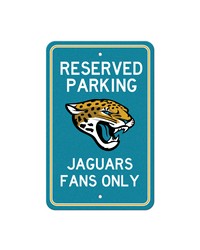 Jacksonville Jaguars Team Color Reserved Parking Sign Decor 18in. X 11.5in. Lightweight Teal by   