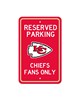 Fan Mats  LLC Kansas City Chiefs Parking Sign Red