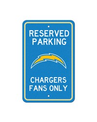 Los Angeles Chargers Team Color Reserved Parking Sign Decor 18in. X 11.5in. Lightweight Blue by   
