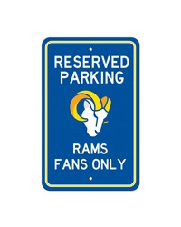 Los Angeles Rams Team Color Reserved Parking Sign Decor 18in. X 11.5in. Lightweight Blue by   