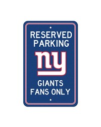 New York Giants Team Color Reserved Parking Sign Decor 18in. X 11.5in. Lightweight Dark Blue by   