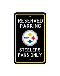 Pittsburgh Steelers Team Color Reserved Parking Sign Decor 18in. X 11.5in. Lightweight Black by   