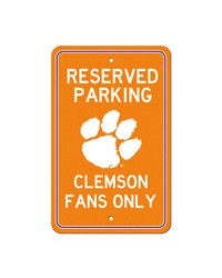Clemson Tigers Team Color Reserved Parking Sign Decor 18in. X 11.5in. Lightweight Orange by   
