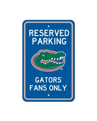 Florida Gators Team Color Reserved Parking Sign Decor 18in. X 11.5in. Lightweight Blue by   