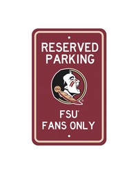 Florida State Seminoles Team Color Reserved Parking Sign Decor 18in. X 11.5in. Lightweight Garnet by   