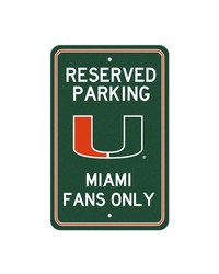 Miami Hurricanes Parking Sign by   