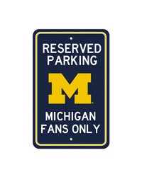 Michigan Wolverines Team Color Reserved Parking Sign Decor 18in. X 11.5in. Lightweight Blue by   