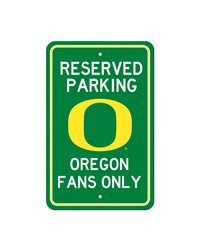 Oregon Ducks Team Color Reserved Parking Sign Decor 18in. X 11.5in. Lightweight Green by   