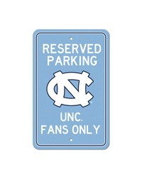 North Carolina Tar Heels Team Color Reserved Parking Sign Decor 18in. X 11.5in. Lightweight Blue by   
