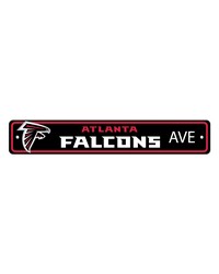 Atlanta Falcons Team Color Street Sign Decor 4in. X 24in. Lightweight Black by   