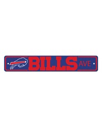 Buffalo Bills Team Color Street Sign Decor 4in. X 24in. Lightweight Blue by   