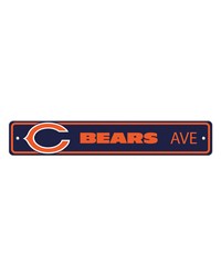 Chicago Bears Team Color Street Sign Decor 4in. X 24in. Lightweight Navy by   