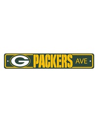 Green Bay Packers Team Color Street Sign Decor 4in. X 24in. Lightweight Green by   