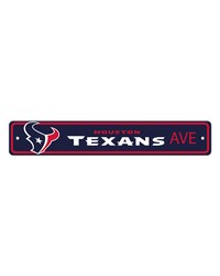 Houston Texans Team Color Street Sign Decor 4in. X 24in. Lightweight Navy by   