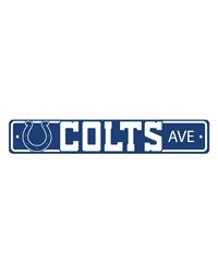 Indianapolis Colts Team Color Street Sign Decor 4in. X 24in. Lightweight Blue by   