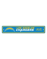 Los Angeles Chargers Team Color Street Sign Decor 4in. X 24in. Lightweight Blue by   