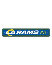 Los Angeles Rams Team Color Street Sign Decor 4in. X 24in. Lightweight Blue by   