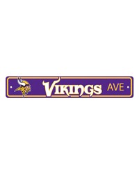 Minnesota Vikings Team Color Street Sign Decor 4in. X 24in. Lightweight Purple by   