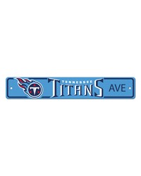 Tennessee Titans Team Color Street Sign Decor 4in. X 24in. Lightweight Navy by   