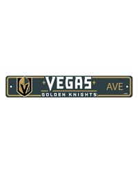 Vegas Golden Knights Team Color Street Sign Decor 4in. X 24in. Lightweight Gray by   