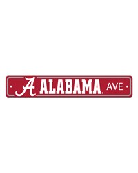 Alabama Crimson Tide Team Color Street Sign Decor 4in. X 24in. Lightweight Crimson by   