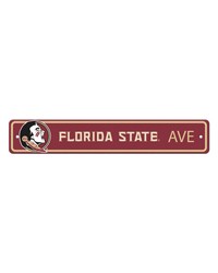 Florida State Seminoles Team Color Street Sign Decor 4in. X 24in. Lightweight Garnet by   