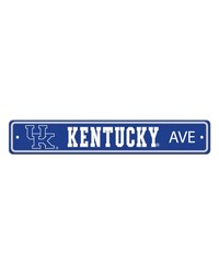 Kentucky Wildcats Team Color Street Sign Decor 4in. X 24in. Lightweight Blue by   