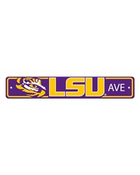 LSU Tigers Team Color Street Sign Decor 4in. X 24in. Lightweight Purple by   