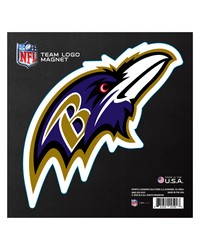 Baltimore Ravens Large Team Logo Magnet 10 in  8.7329 in x8.3078 in  Black by   