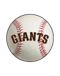 San Francisco Giants Baseball Rug  27in. Diameter White by   