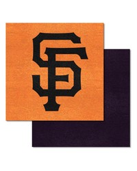 San Francisco Giants Team Carpet Tiles  45 Sq Ft. Logo on Orange Black by   