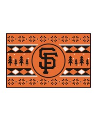 San Francisco Giants Holiday Sweater Starter Mat Accent Rug  19in. x 30in. Orange by   