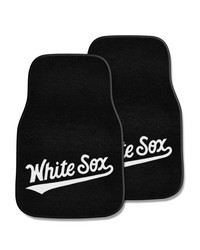 Chicago White Sox Front Carpet Car Mat Set  2 Pieces Black by   
