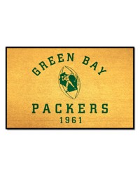 Green Bay Packers Starter Mat Accent Rug  19in. x 30in. NFL Vintage Yellow by   
