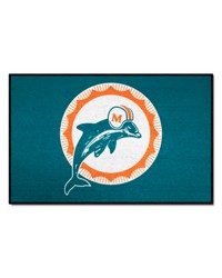 Miami Dolphins Starter Mat Accent Rug  19in. x 30in. NFL Vintage Teal by   