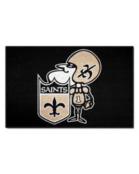 New Orleans Saints Starter Mat Accent Rug  19in. x 30in. NFL Vintage Black by   