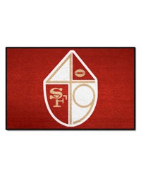 San Francisco 49ers Starter Mat Accent Rug  19in. x 30in. NFL Vintage Red by   