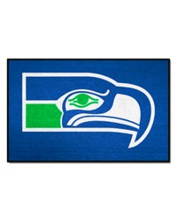 Seattle Seahawks Starter Mat Accent Rug  19in. x 30in. NFL Vintage Blue by   