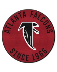 Atlanta Falcons Roundel Rug  27in. DiameterNFL Retro Logo Original Falcon Logo Red by   