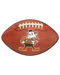 Cleveland Browns Football Mat Retro by   