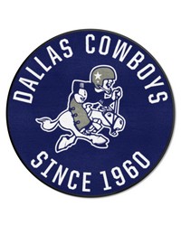 Dallas Cowboys Roundel Rug  27in. Diameter NFL Vintage Navy by   