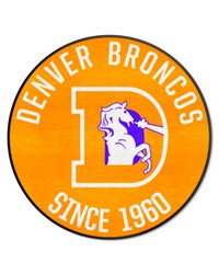 Denver Broncos Roundel Rug  27in. Diameter NFL Vintage Orange by   