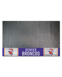 Denver Broncos Vinyl Grill Mat  26in. x 42in. NFL Vintage Black by   