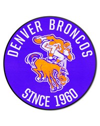 Denver Broncos Roundel Rug  27in. Diameter NFL Vintage Blue by   