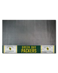 Green Bay Packers Vinyl Grill Mat  26in. x 42in. NFL Vintage Black by   