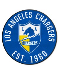 Los Angeles Chargers Roundel Rug  27in. Diameter NFL Vintage Light Blue by   