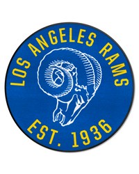 Los Angeles Rams Roundel Rug  27in. Diameter NFL Vintage Blue by   