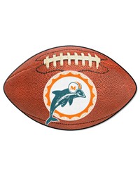 Miami Dolphins  Football Rug  20.5in. x 32.5in. NFL Vintage Brown by   
