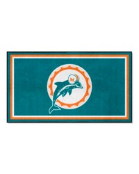 Miami Dolphins 3ft. x 5ft. Plush Area Rug NFL Vintage Teal by   