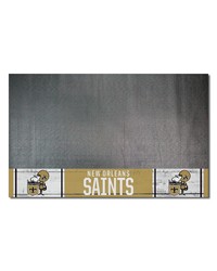 New Orleans Saints Vinyl Grill Mat  26in. x 42in. NFL Vintage Black by   